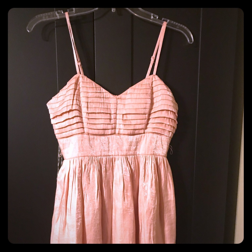 Metallic pink party dress